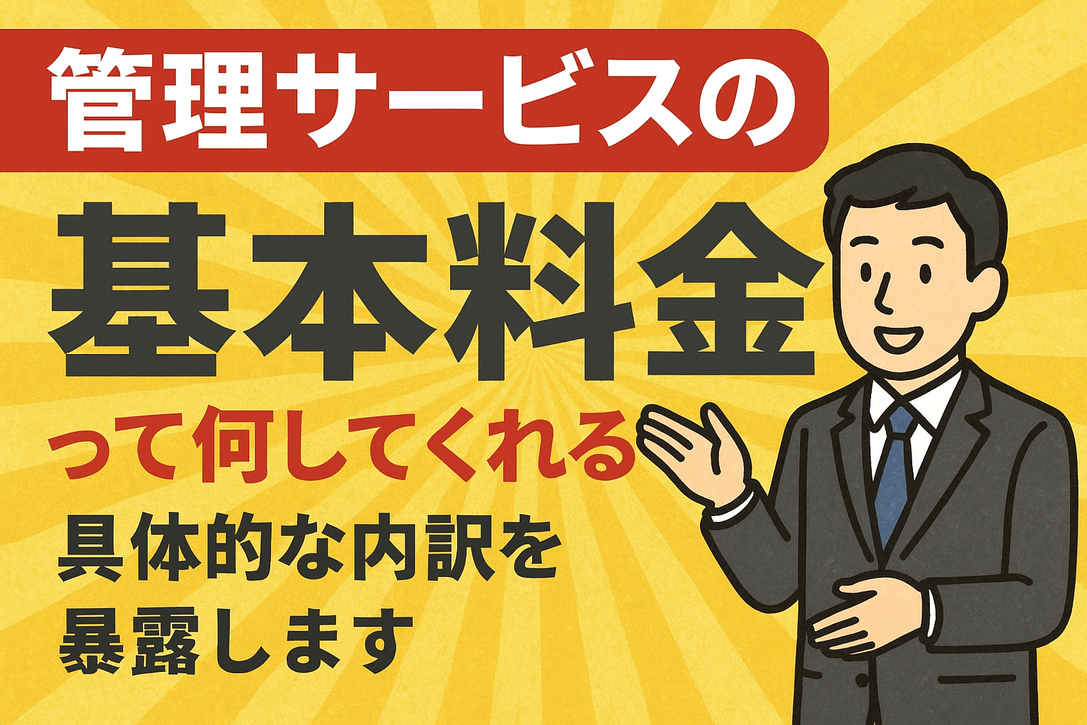 Read more about the article 管理サービスの「基本料金」って何してくれる？具体的な内訳を暴露します