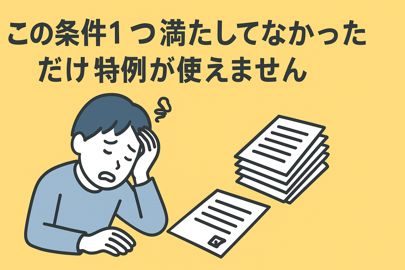 Read more about the article “この条件1つ満たしてなかっただけで特例が使えません”と言われて絶望した日の話