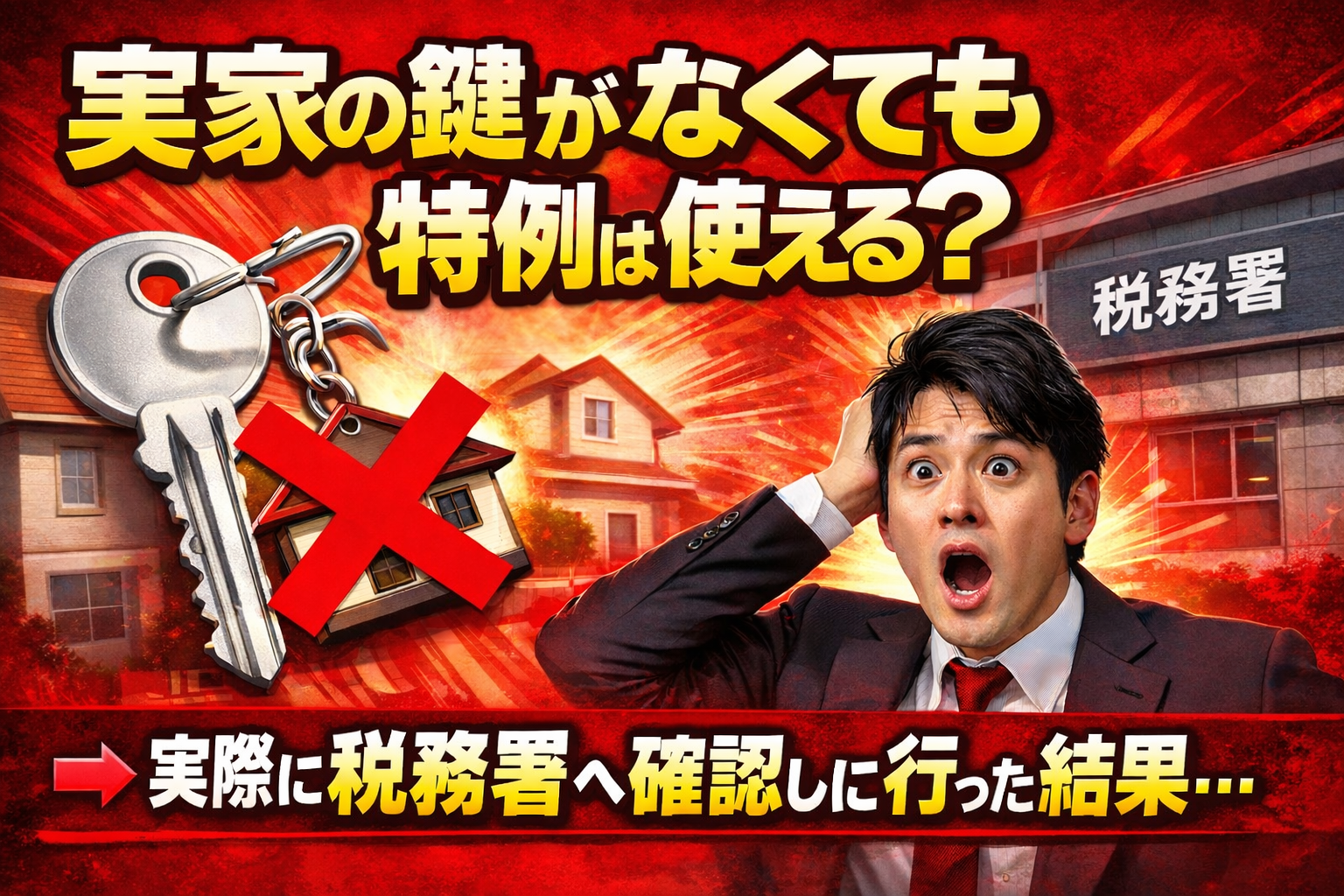 Read more about the article 実家の鍵がなくても特例は使える？→実際に税務署へ確認しに行った結果…